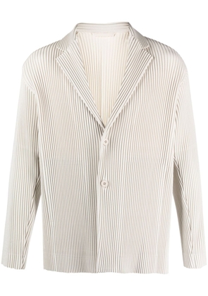 Homme Plissé Issey Miyake Kersey pleated single-breasted blazer - White