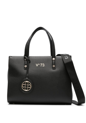 V°73 logo-lettering leather tote bag - Black