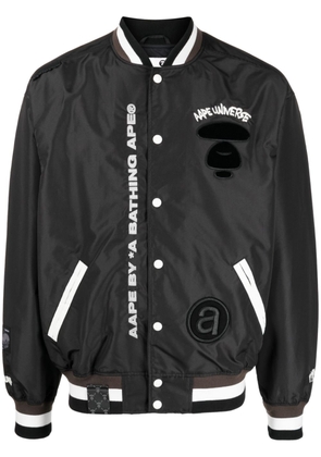 AAPE BY *A BATHING APE® embroidered bomber jacket - Black