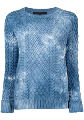 Gucci cable-knit tie-dye jumper - Blue