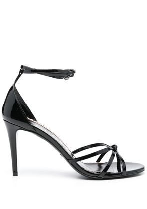 Gucci Double-G 90mm leather sandals - Black