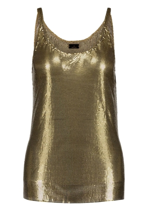 Rabanne scoop-neck chainmail top - Gold