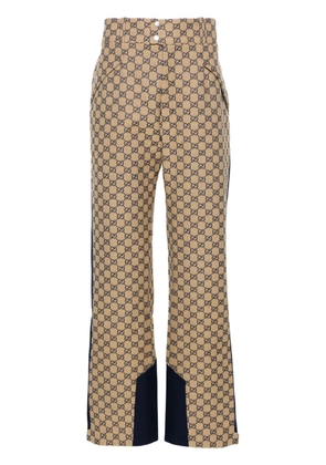Gucci GG-canvas straight-leg trousers - Neutrals