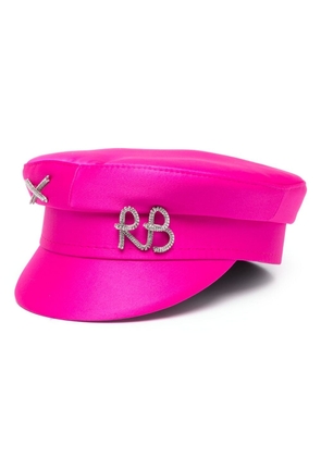 Ruslan Baginskiy logo-appliqué baker boy hat - Pink