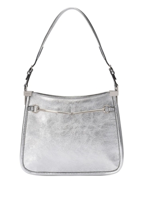 Gucci small Gucci Horsebit Slim leather shoulder bag - Silver
