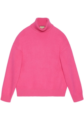 Gucci roll-neck wool jumper - Pink