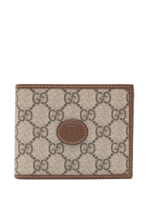 Gucci GG Supreme-canvas bi-fold wallet - Neutrals