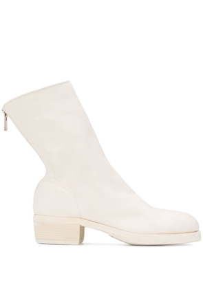 Guidi zipped ankle boots - White