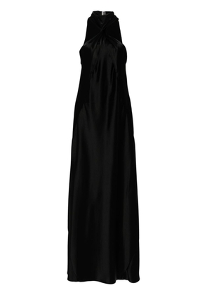 Galvan London Portico satin gown - Black