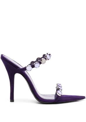 The Attico Venus 105mm suede sandals - Purple