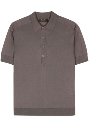 Moorer Acton silk polo shirt - Brown