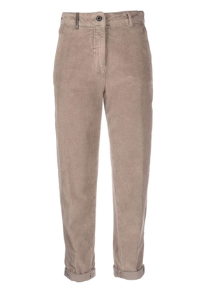 Peserico corduroy cropped trousers - Brown