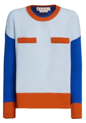 Marni colour-blocked cashmere jumper - Blue