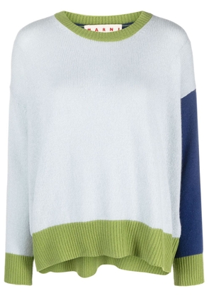 Marni colour-block panelled jumper - Blue