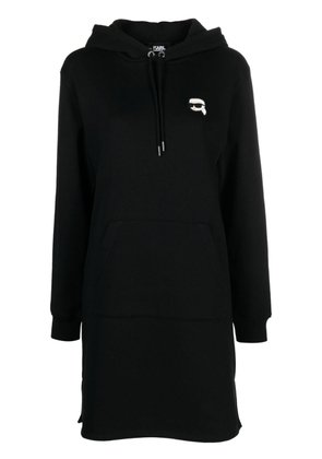 Karl Lagerfeld Ikonik 2.0 hooded dress - Black