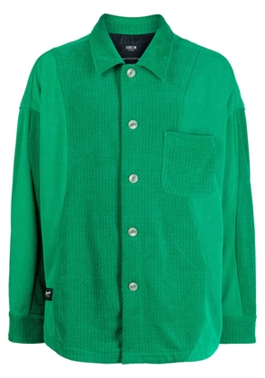 FIVE CM corduroy-detail long-sleeve shirt - Green
