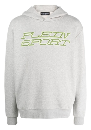 Plein Sport Tiger logo-print hoodie - Grey