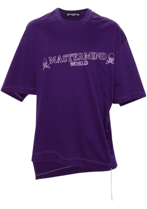 Mastermind Japan Handwriting logo-print T-shirt - Purple