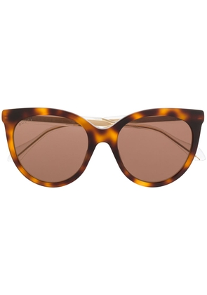 Gucci Eyewear tortoiseshell effect sunglasses - Neutrals