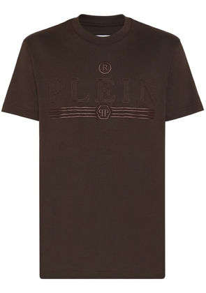 Philipp Plein logo-print cotton T-shirt - Brown