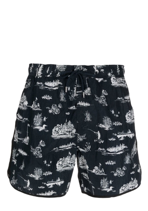 Woolrich graphic-print shorts - Blue