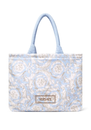 Versace Barocco terry.towelling tote bag - Blue