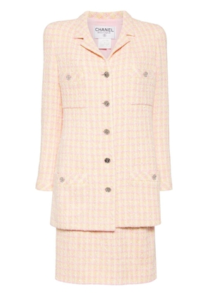 CHANEL Pre-Owned 1996 tweed skirt suit - Pink