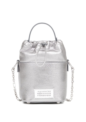 Maison Margiela small 5AC metallic leather bucket bag - Silver