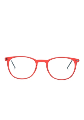 Lindberg rectangle-frame glasses - Red