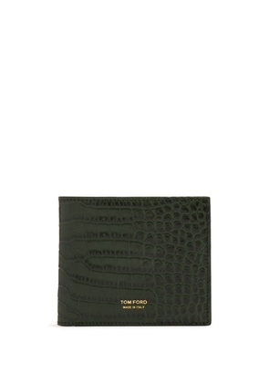 TOM FORD crocodile-effect leather wallet - Green