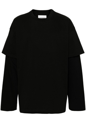 Jil Sander logo-print layered T-shirt - Black