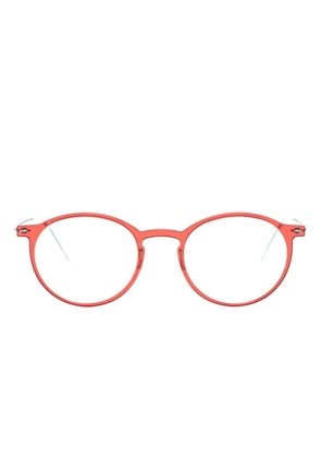 Lindberg round-frame glasses - Red