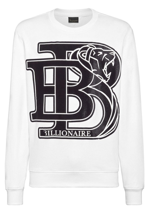 Billionaire logo-print cotton sweatshirt - White