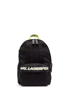 Karl Lagerfeld logo zipped backpack - Black