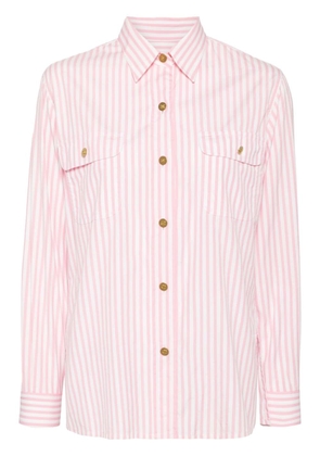 CHANEL Pre-Owned 1990-2000s striped cotton shirt - Pink