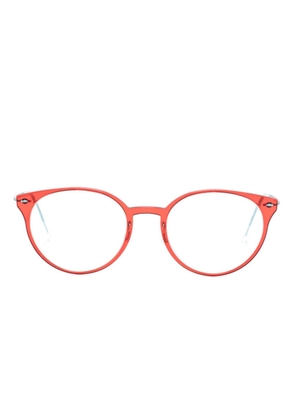 Lindberg cat-eye frame glasses - Red