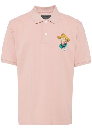 Musium Div. appliquéd cotton polo shirt - Pink