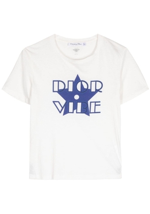 Christian Dior Pre-Owned logo-print T-shirt - White