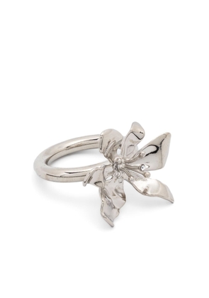 Acne Studios flower-appliqué ring - Silver