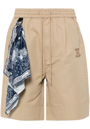 Musium Div. scarf-detail track shorts - Brown