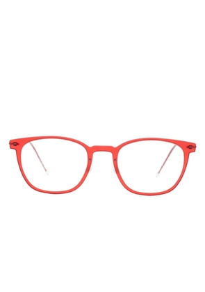 Lindberg square-frame glasses - Red