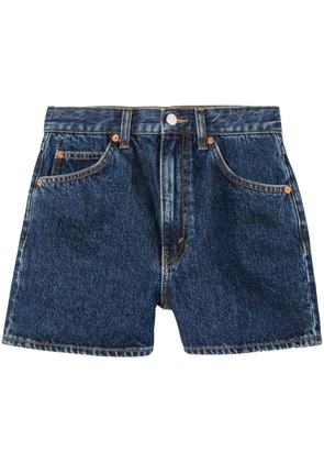 RE/DONE mid-rise denim shorts - Blue