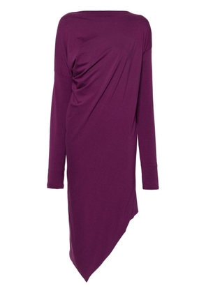 Vivienne Westwood Pre-Owned 2000s asymmetric stretch-jersey midi dress - Purple