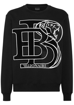 Billionaire logo-print cotton sweatshirt - Black