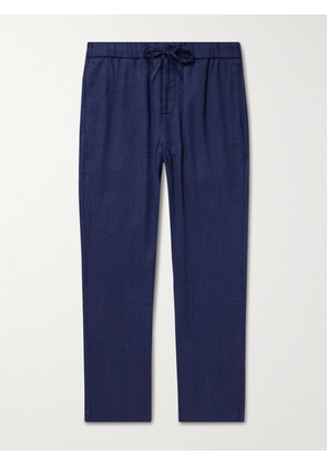 Frescobol Carioca - Straight-Leg Linen and Cotton-Blend Drawstring Trousers - Men - Blue - S
