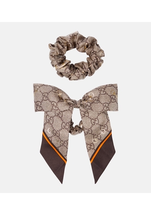 Gucci GG set of 2 silk scrunchies