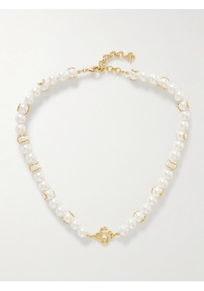 Casablanca - Gold-Plated Faux Pearl Necklace - Men - White