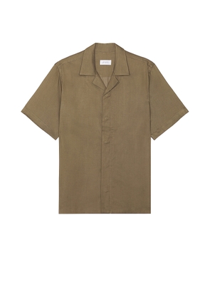 SATURDAYS NYC York Camp Shirt in Bungee - Olive. Size M (also in XL/1X).