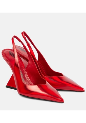 The Attico Cheope leather slingback pumps
