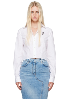Moschino Jeans White Printed Logo Shirt